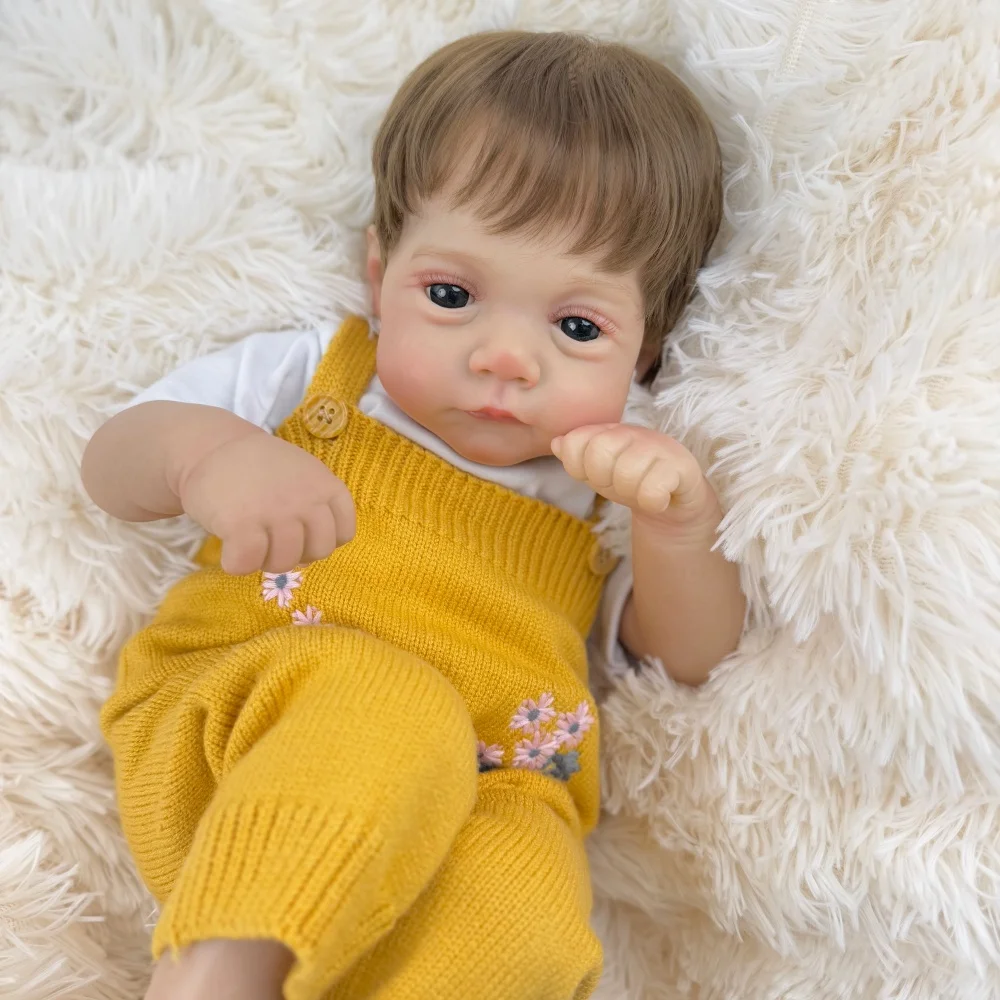 BZDOLL 45 CM Cloth Body 18 inch Sweet Reborn Baby Doll Toy For Kids Lifelike Handmade Fashion Birthday Gift