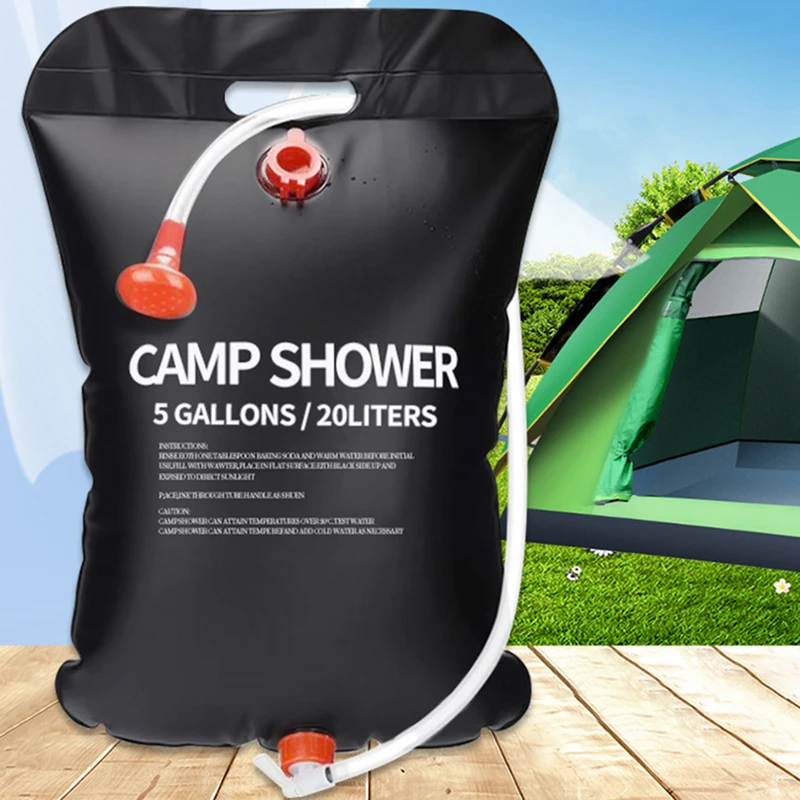 20L Camping Foldable Solar Shower Bag Outdoor Bath Water Bag Sun Compact Hot Water Shower Bag Scrub Pool Accessories image 2