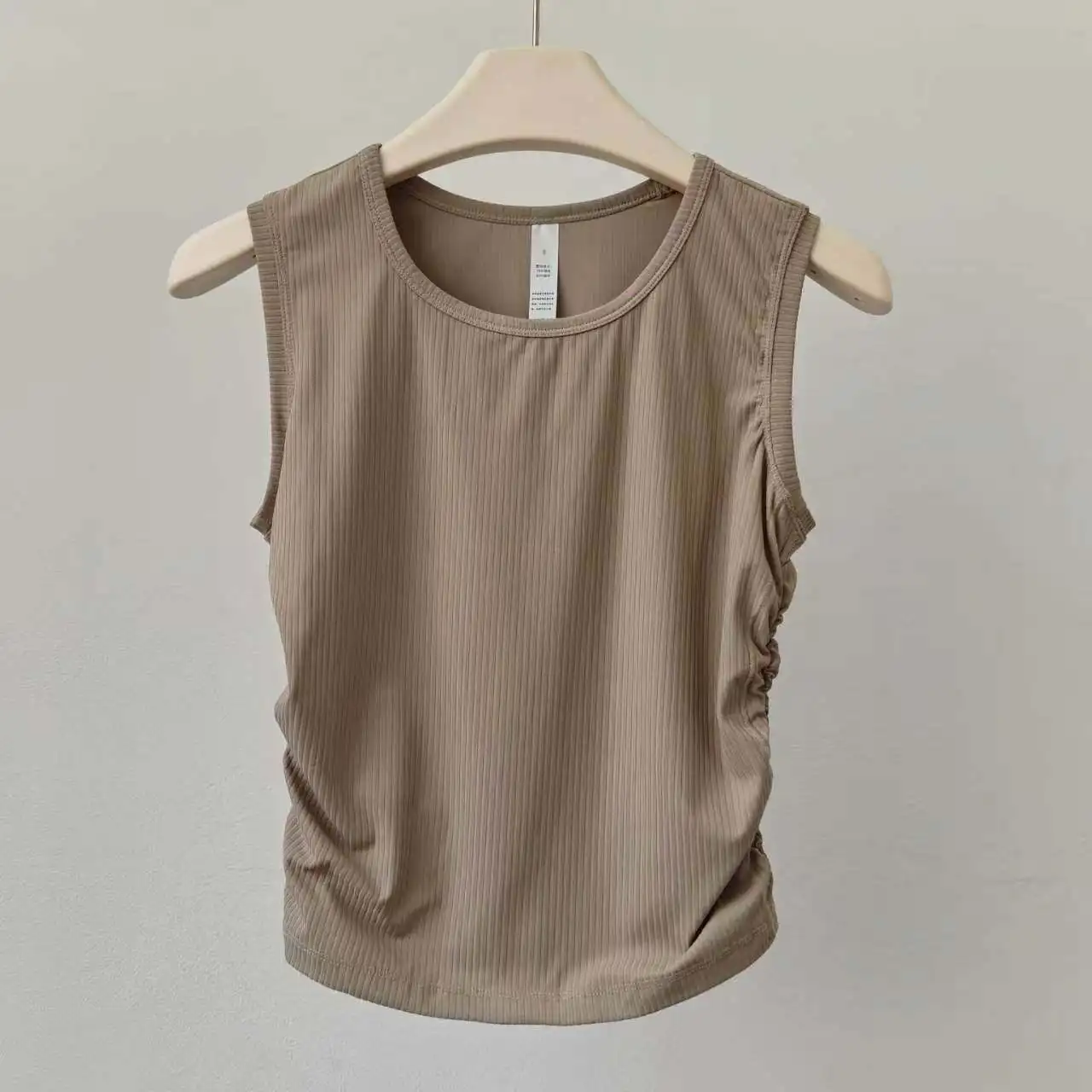 Damen Schlankmachendes Ärmelloses Yoga-Top Schnelltrocknendes Pilates Fitness-Training Sportbekleidung Top - T-Shirt im „Naked-Style“ – Detail 7