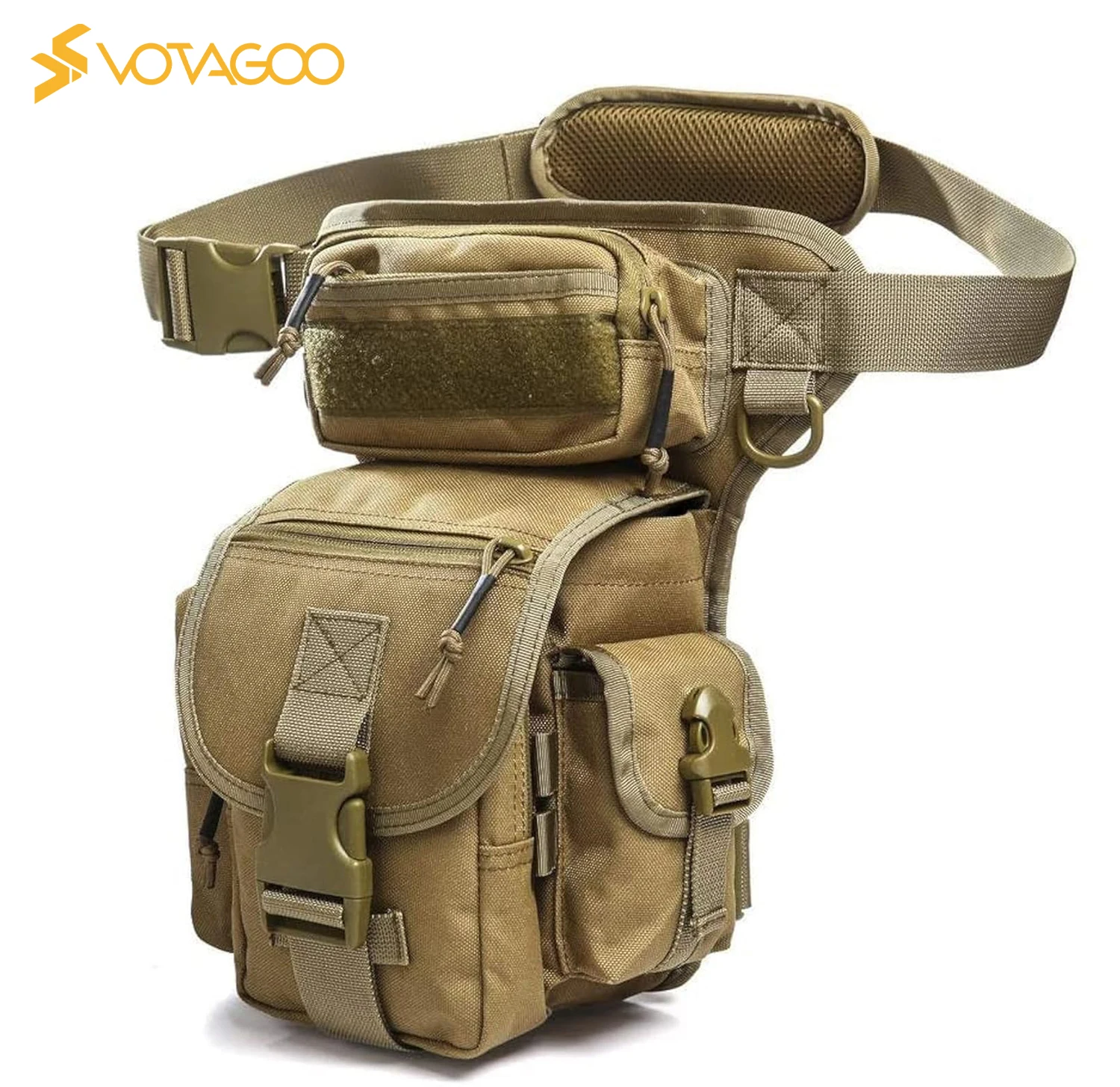 

VOTAGOO Waterproof Tactical Drop Leg Pouch Bag Type B Cross Over Leg Rig Outdoor Thigh Bag for Bike Cycling Hiking