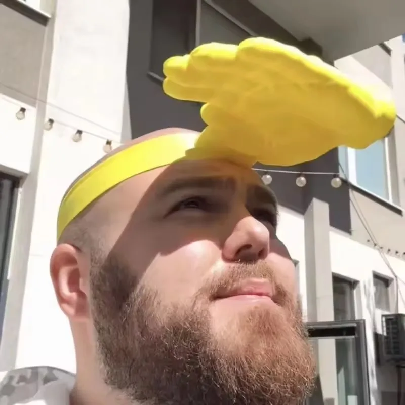 Sombrero de Sol con Forma de Mano 3D, Divertido Protector Solar Unisex, Protección Solar para Exteriores, Estadios, Playa, Conciertos, Fiestas, Viajes