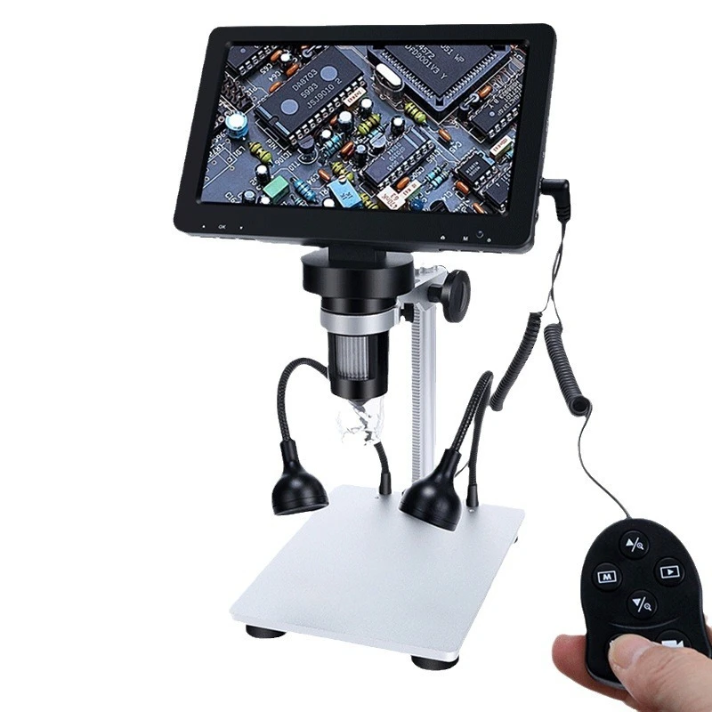 

7 inch screen electron microscope high definition repair magnification 1200 times coin identification digital microscope