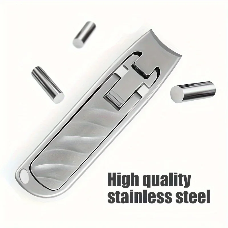 

Ультратонкие портативные машинки для стрижки ногтей, маленькие карманные складные кусачки для ногтей, одиночные модели с защитой от брызг, складные модели из нержавеющей стали