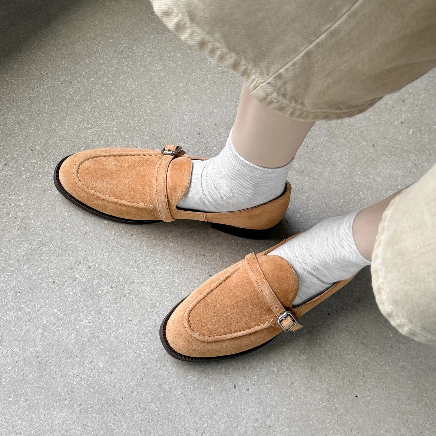 2026 Ins Fashion Suede Leather - Loafer Flat Women recension och pris