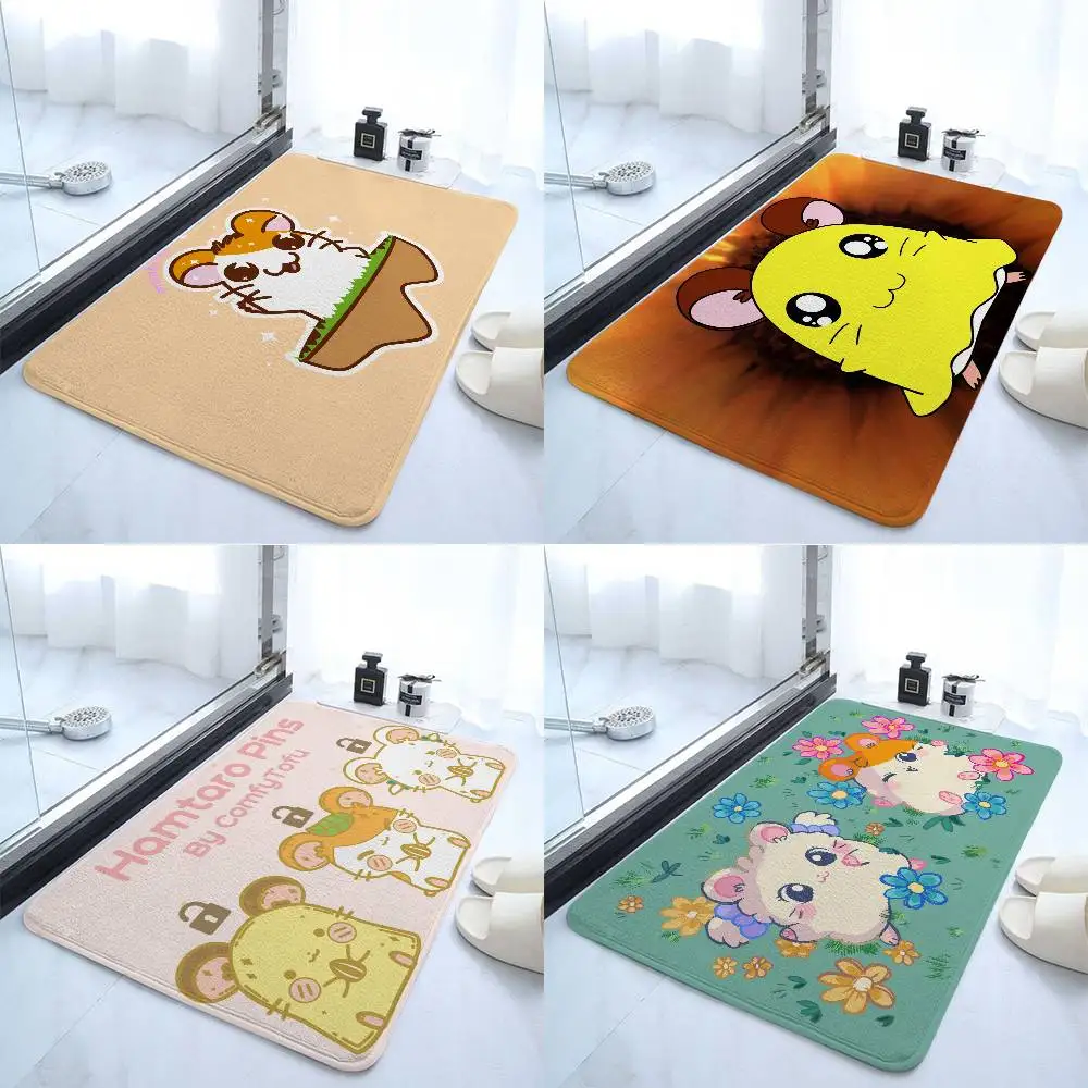 

H-Hamtaro Floor Mat Bathroom Absorbent Mat Simple Door Dirt-resistant Mat Home Kitchen Mat Foot Mat Entry Mat