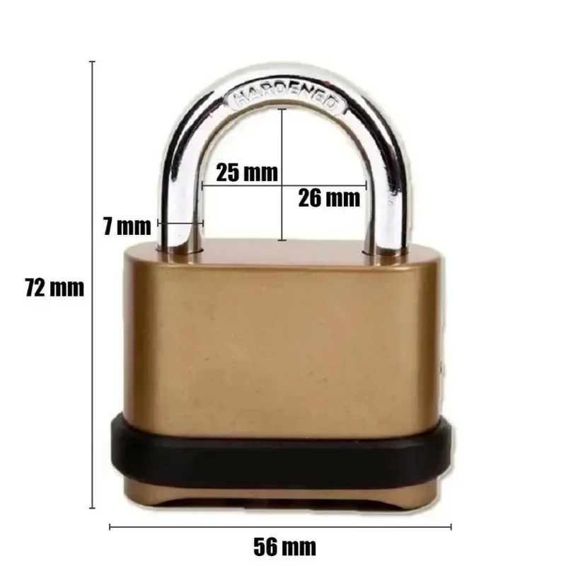 4-digit Combination Lock Padlock Zinc Alloy Home Outdoor Anti-rust/waterproof Warehouse Door Truck Locker Gym Anti-theft Lock