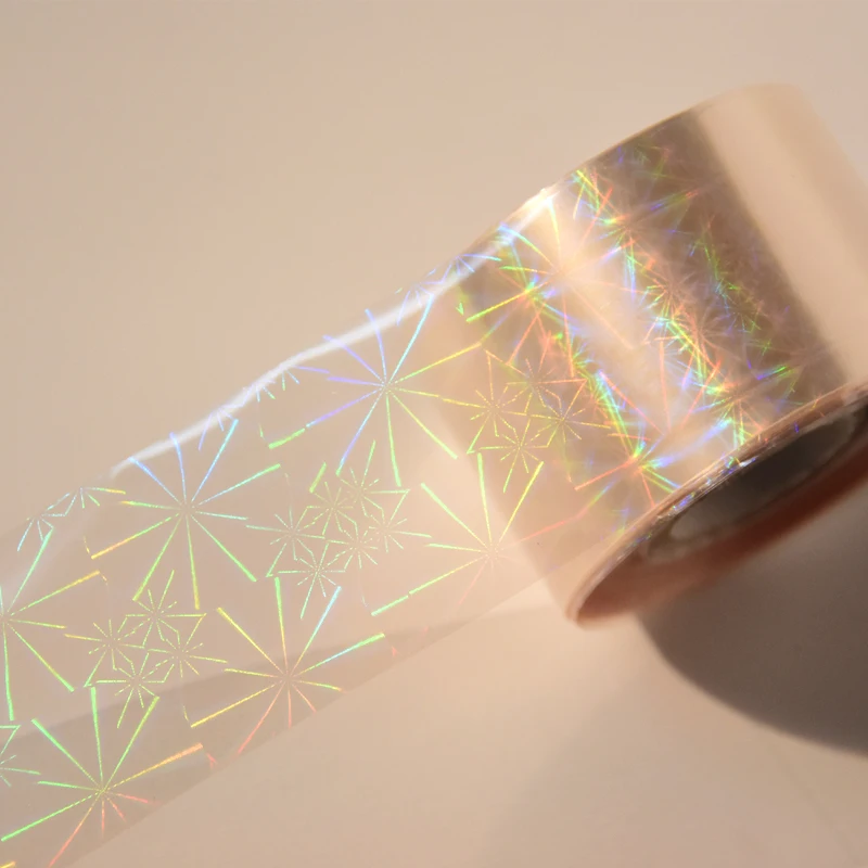 120m Holographic Nail Foils Laser Clear Glitter Glass Foils Holo Starry Sky Nail Art Transfer Foil Nail Sticker Paper Decoration