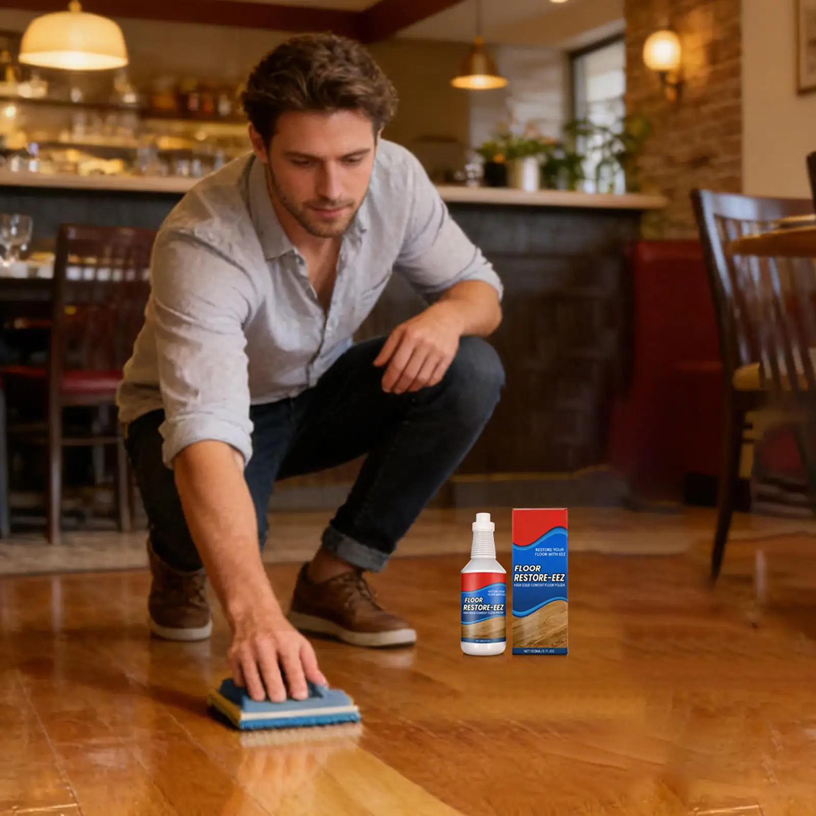 Solución para Restaurar Pisos de 150 ml, Agente Renovador de Pisos, Solución para Pulir Pisos de Madera para el Hogar, Apartamento, Dormitorio, Sala de Estar