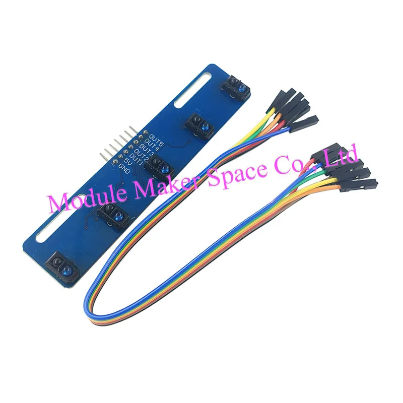 وحدة استشعار تتبع الخطوط ذات 5 قنوات، مجموعة TCRT5000 IR لروبوت السيارة الذكية، تلقائي عالي الدقة #3