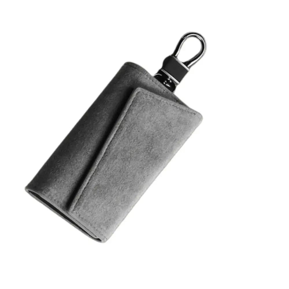 Casual 2 in 1 Key Holder Bag Waterproof Leisure Pull Out Keychain Pouch ID Card Holder Mini Storage Bag Housekeeper Holders Men