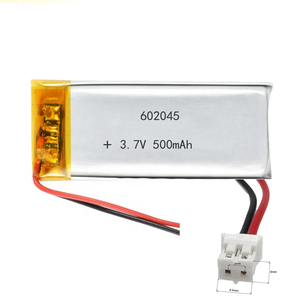 Rechargeable 3.7V 500Mah 602045 Lithium Polymer Ion Battery For CAMERA POWER BANK CHARGING TREASURE POWER MOBILE POWER