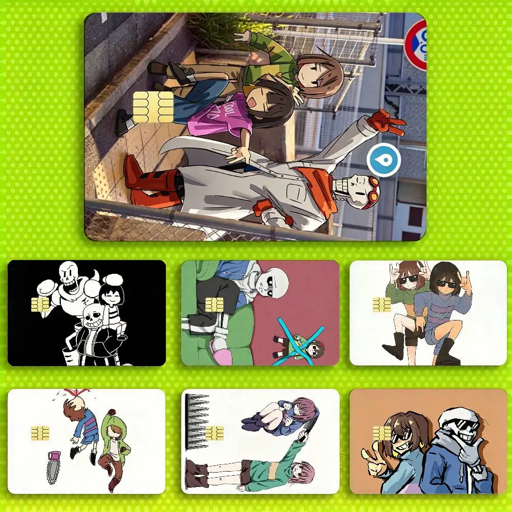 

Funny Undertale Game Series 4pcs 1Set HD Waterproof Card Skins Protective Stickers for Credit Bank Game Cards