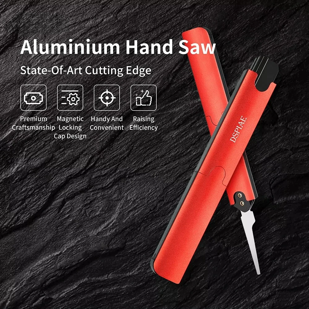 

1pc Double section magnetic suction type Aluminum alloy hand saw Extremely fine serration 0.3mm blade Extended handle