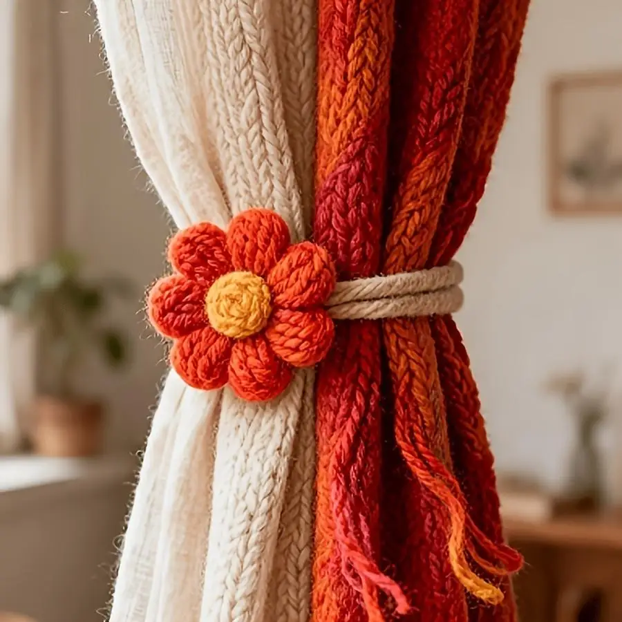 1/5/10/20/50/100pcs Premium Handmade Crochet Puff Flower Set, Includes s 7Cm/2.76Inch Large Flowers And s 4Cm/1.77Inch Small Flo