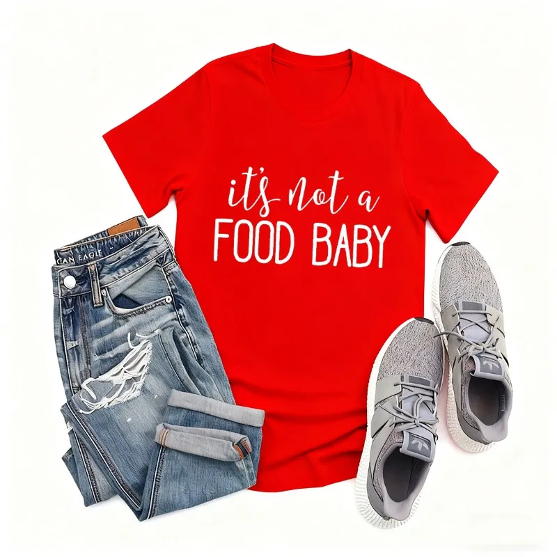 قميص It's Not A Food Baby، قميص إعلان الحمل للزوج، إعلان الحمل لعيد الشكر، أنا حامل #4