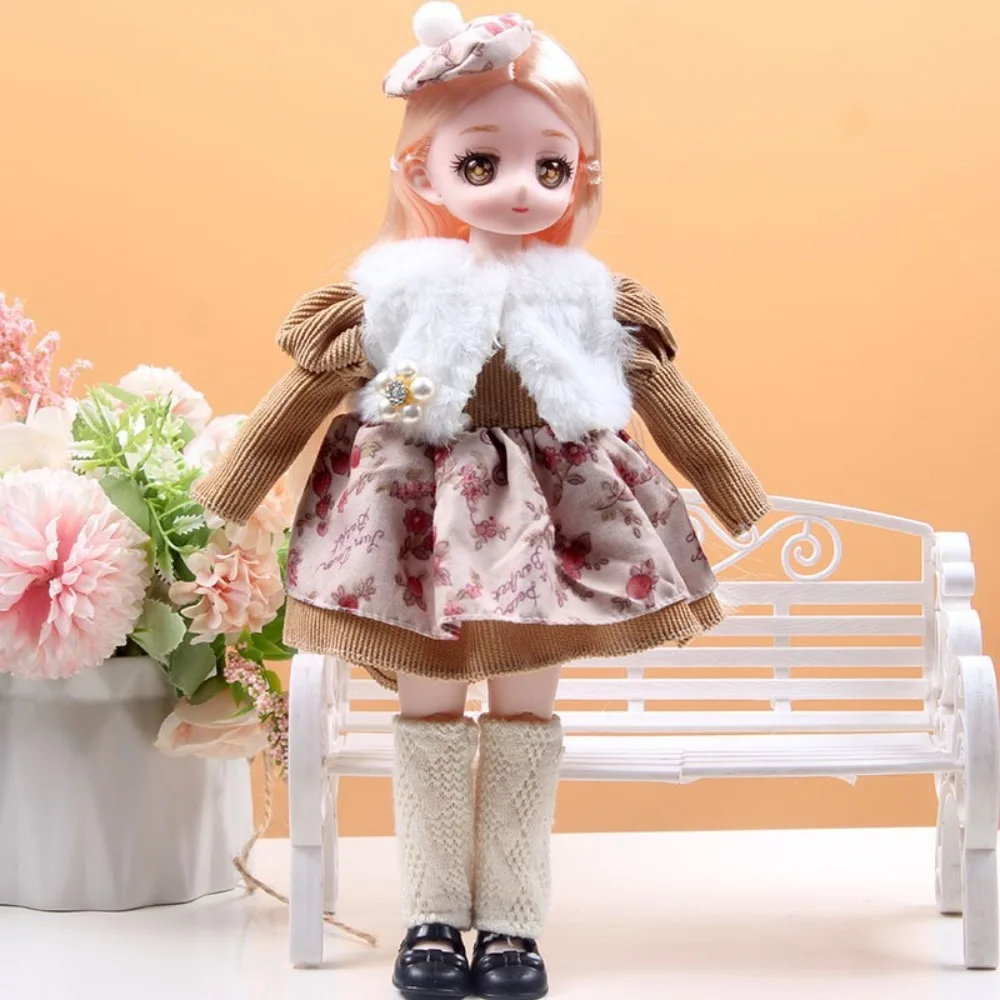 

DIY Spherical Joint 30cm Bjd Doll Dress Up with Clothes 1/6 Bjd Dolls Cute 3D Eyes Hinged Doll Birthday Gift