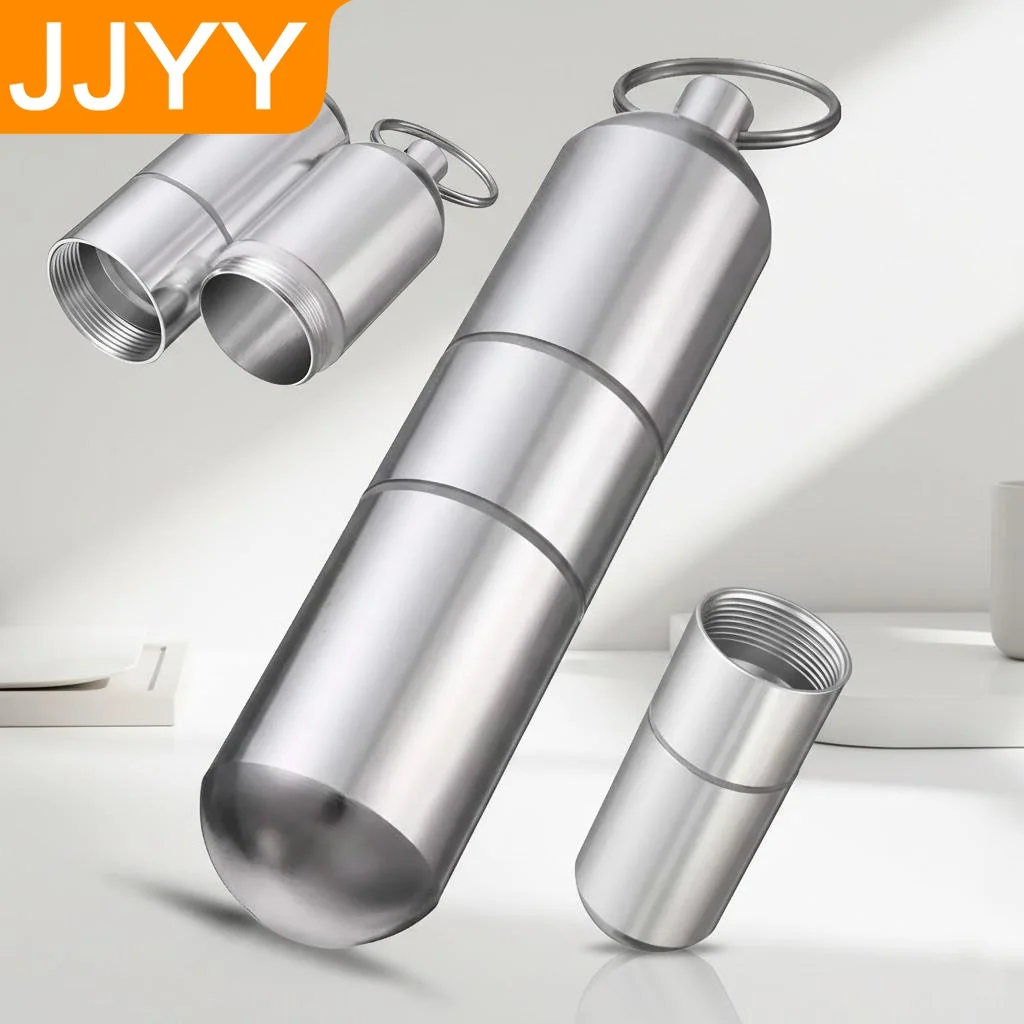 

Водонепроницаемый металлический портсигар-держатель, миниатюрный, ультралегкий, портативный, для хранения сигарет, карманный, с кольцом для ключей, маленький контейнер