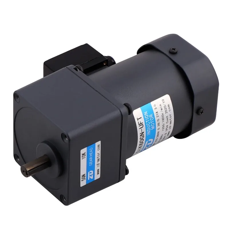 40W 60W 90W 120W 180W 3 Phase Spiral Bevel Right Angle Hollow Shaft Electric AC Gear Motor 5IK60GU-SF/5GU12.5RC