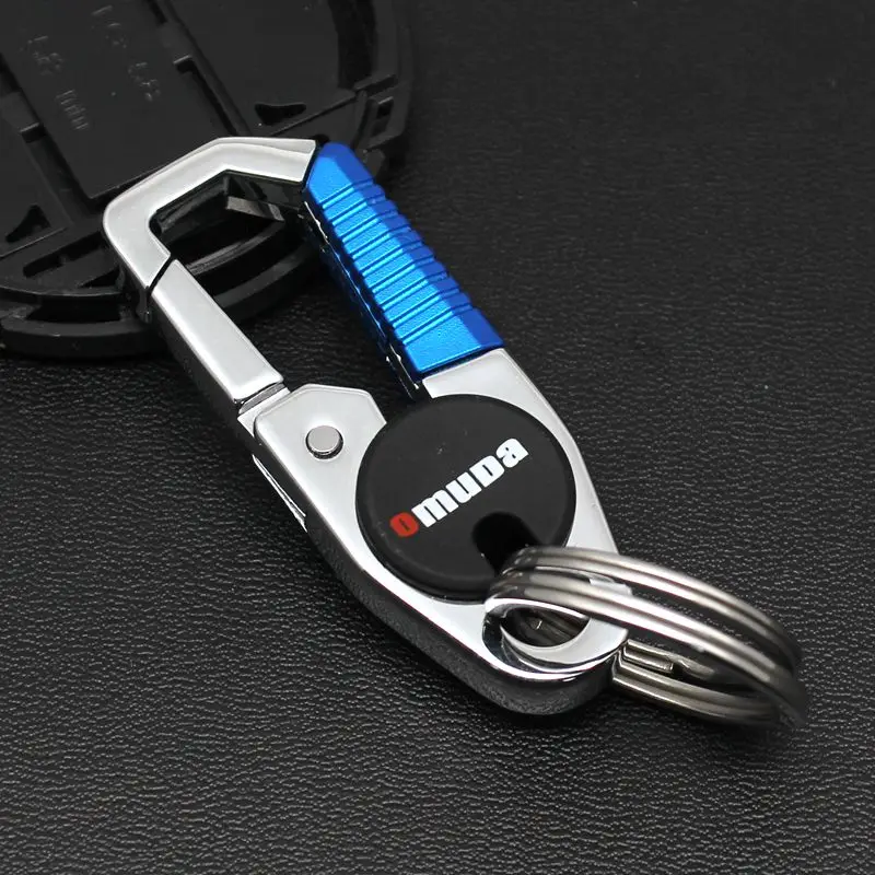 OMUDA  Keychain Stainless Steel Buckle Outdoor Carabiner Climbing Tools Double Ring Car Key Chain  Keyring Durable Key Chain