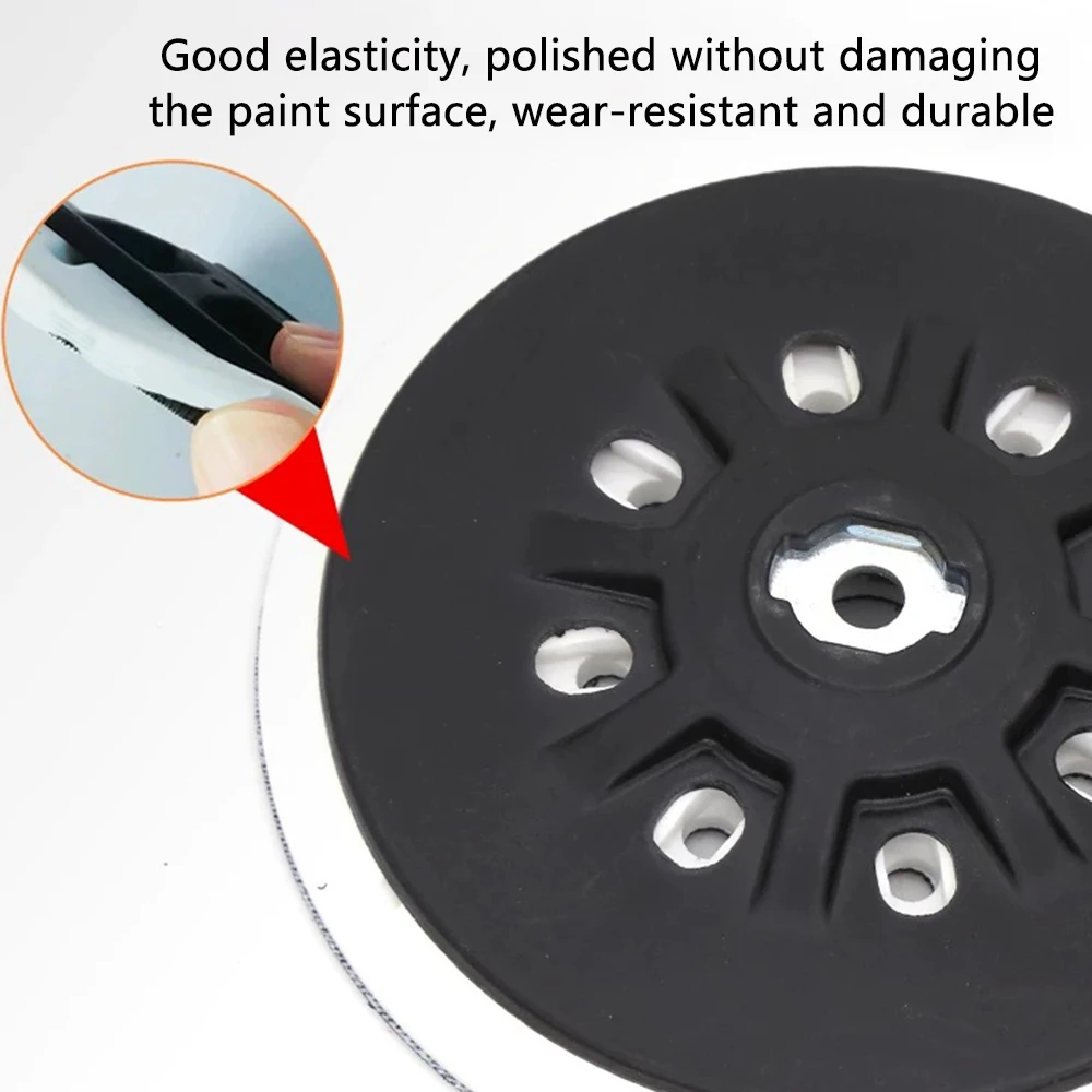 1/2Pcs150mm 6 inch Porous Sanding Back up Pad 48-Hole M8Thread Sander Backing Pad Hook Loop for Car Polishing Disc Abrasive Tool