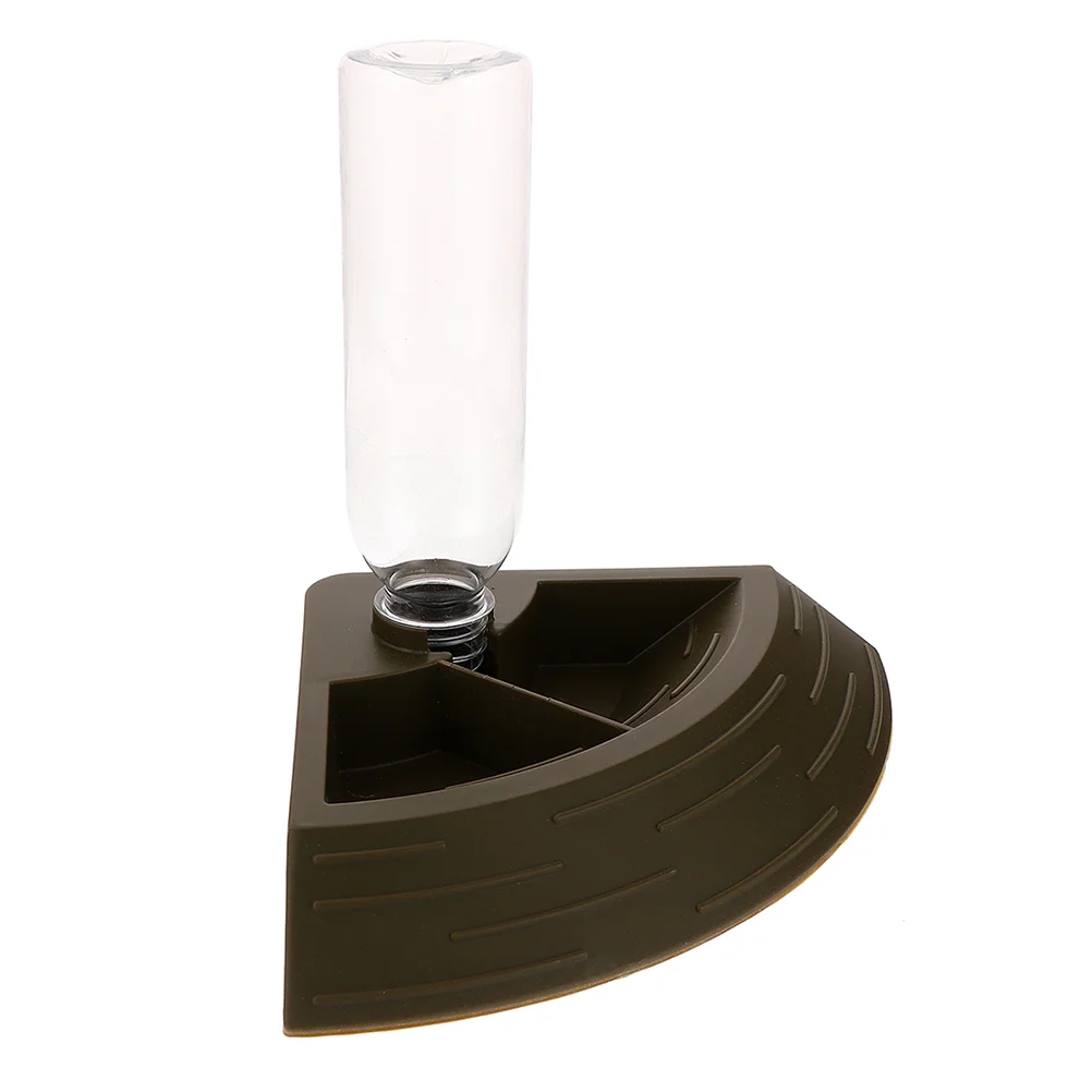 وعاء تغذية وترطيب الزواحف على شكل زاوية ثنائي الغرض ضفدع سحلية السلحفاة طبق ماء صغير مستقر مضاد للانسكاب #4