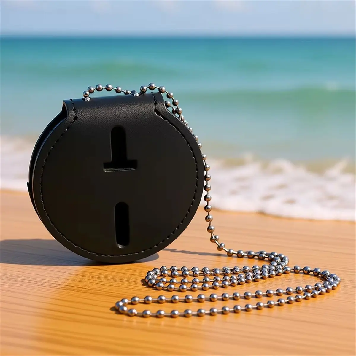 Badge Holder with Belt Clip and Bead Chain Security Universal ID Badge Case Stylish Professional Badge Not Included