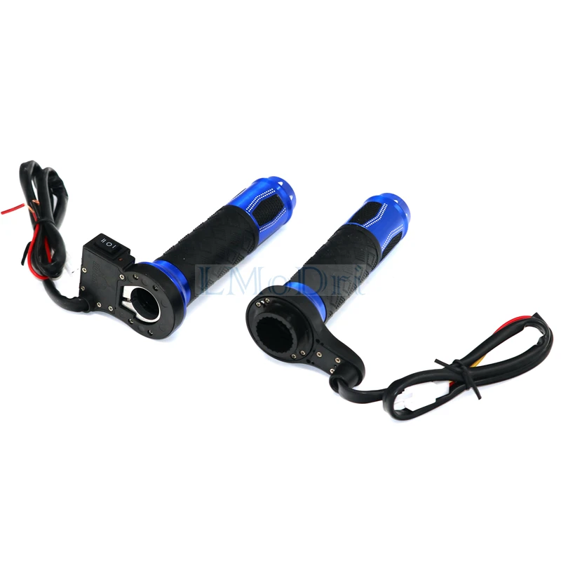 Lmodri-manopla para motocicleta atv, punho aquecido elétrico, guidão de 22mm, 7/8 polegadas, aquecedor de mão, alumínio, 12v