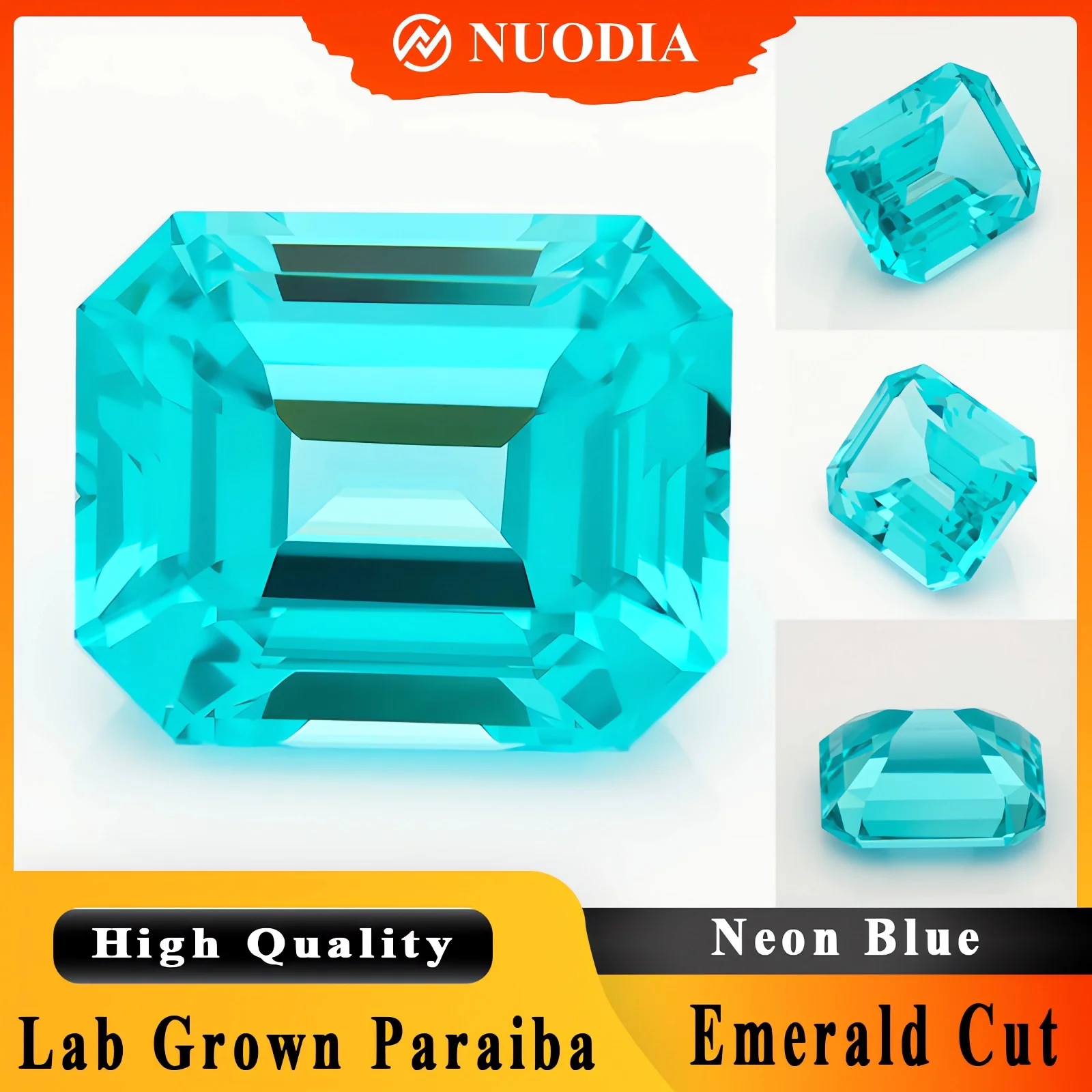 

Лидер продаж, выращенный в лаборатории драгоценный камень Параиба, неоновый синий изумрудный огранка, сапфир, драгоценный камень для изготовления ювелирных изделий с сертификатом AGL
