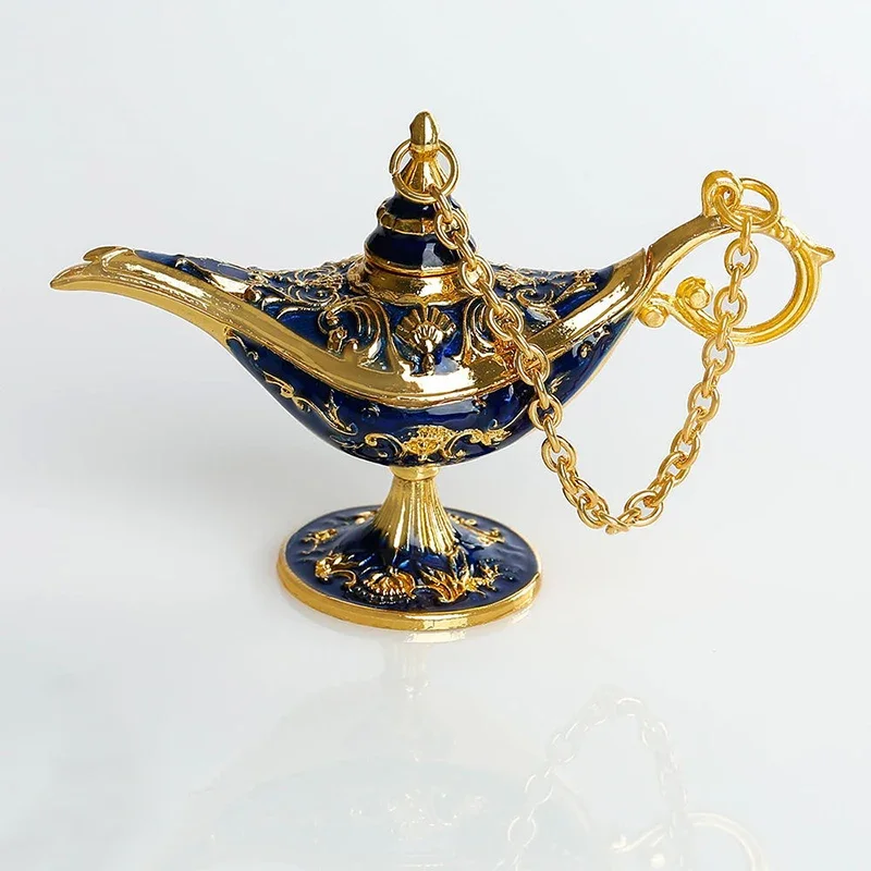 Vintage Legend Aladdin Lamp Magic Genie Wishing Ligh Tabletop Decor Crafts For Home Wedding Decoration Gift For Party Home Decor