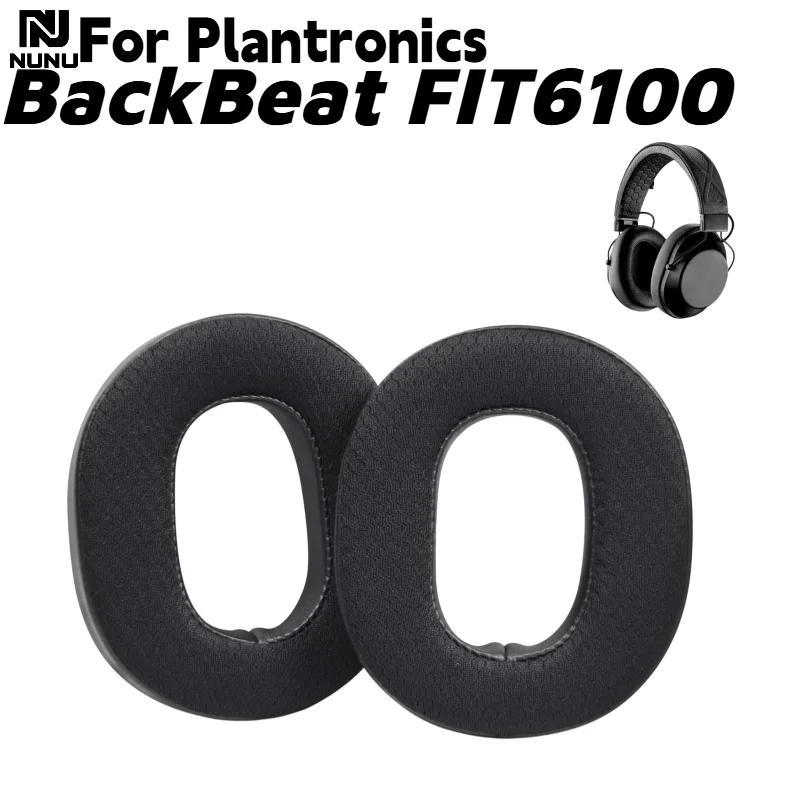 Replacement Soft Ear Pads Mesh Spliced Leather Ear Cushions for Plantronics BackBeat FIT6100 Headphones Repair Parts