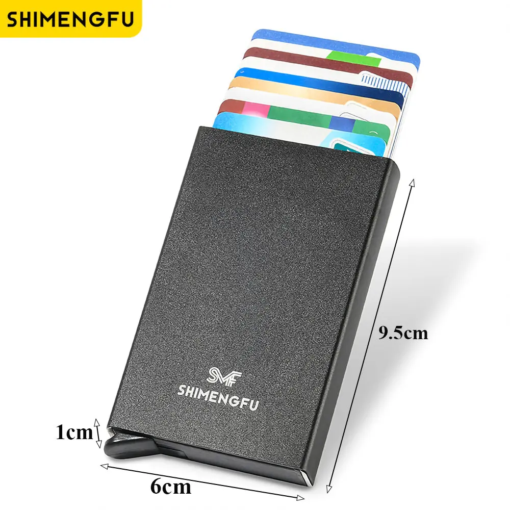 Anti RFID Card Blocking Card Holder Wallet Metal Credit ID Bank Cover Bag Purse Money Case for Men Women Male Minimalist Wallet