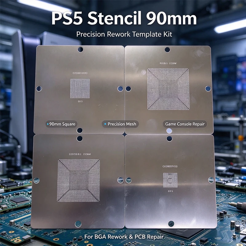 BGA Stencils 90mm for PS5 Game Console Repair Full Kit Optional 2pcs 4pcs 8pcs for BGA Rework Soldering Station Use