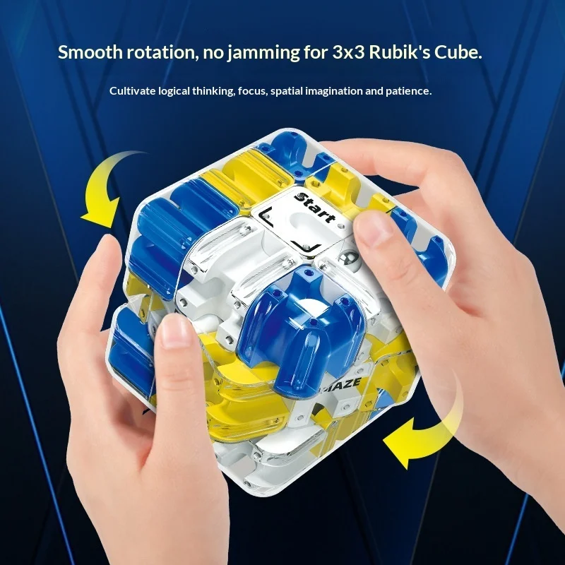 عبر الحدود ثلاثية الأبعاد الكرة المتاهة 3x3 مكعب متاهة التفكير المنطقي تدريب الأطفال الإجهاد الإغاثة لعبة تململ تنافسية