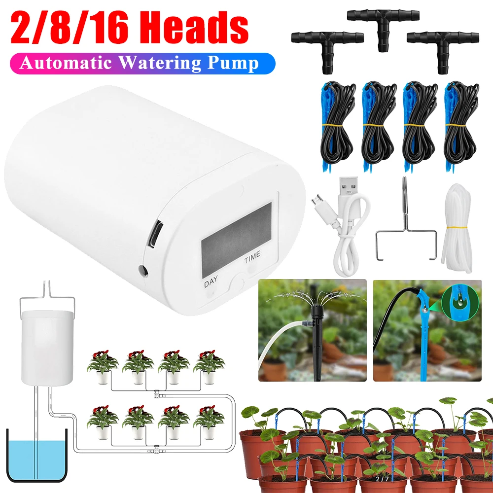 

Automatic Watering Pump Flowers Plants Sprinkler Rechargeable Garden Drip Irrigation Device Intelligent Timer Watering Pump