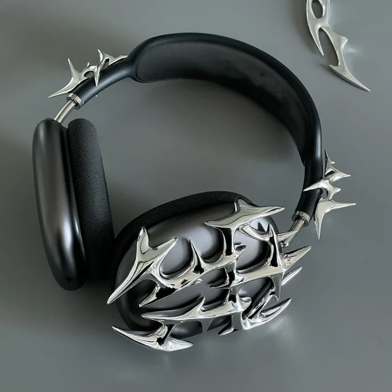 for Airpods Max Case Y2k Headphone Case Custom Silver Spine Headphone Accessory for Airpods Max Replica Earphone Decoration Gift
