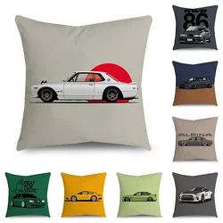 New Sports Car Cushion Cover Full Body Cartoon Pattern Pillow Case for Home Sofa Car Decor Pillowcase 45cm*45cm