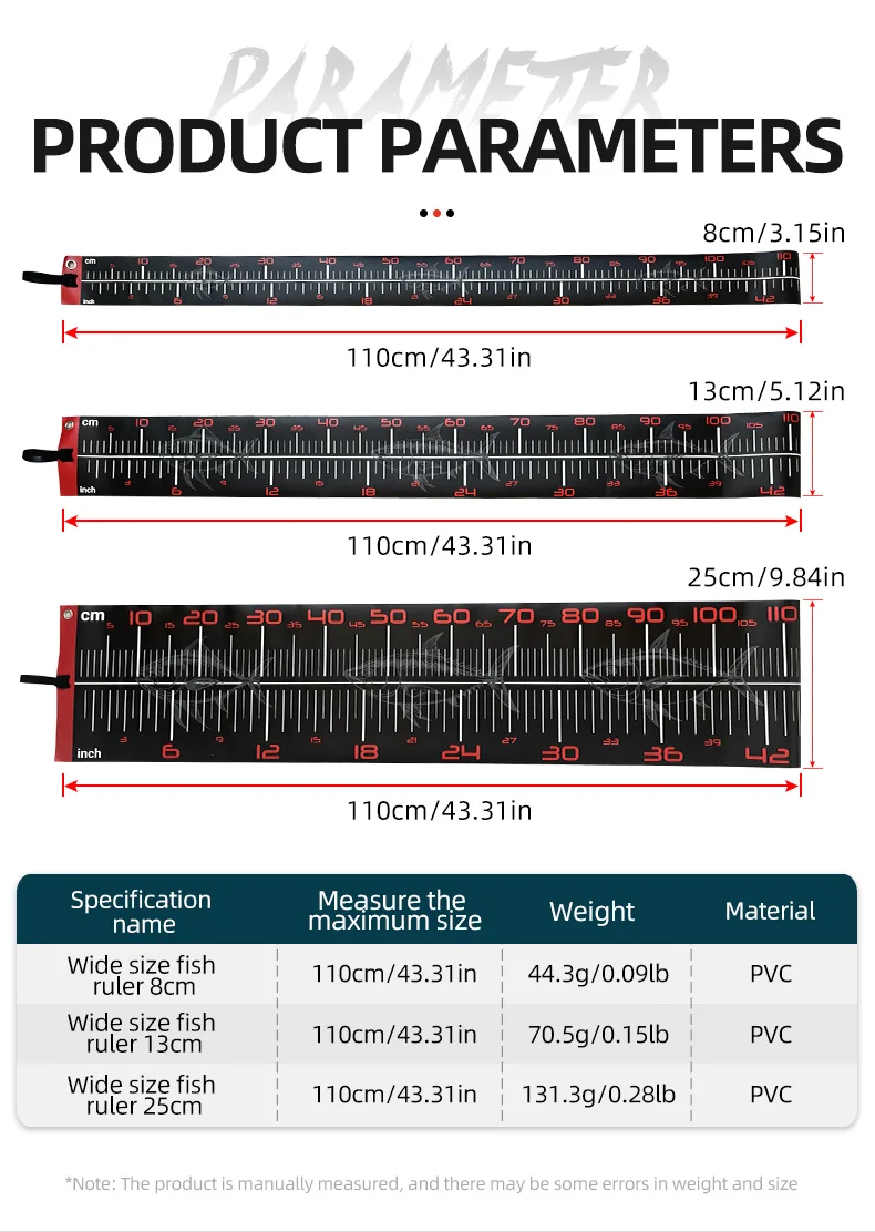 ShareShark 110cm Wasserdichtes Fisch-Messlineal PVC Knitterfreies Tragbares Karpfen-Messlineal Angelzubehör – Detail 2