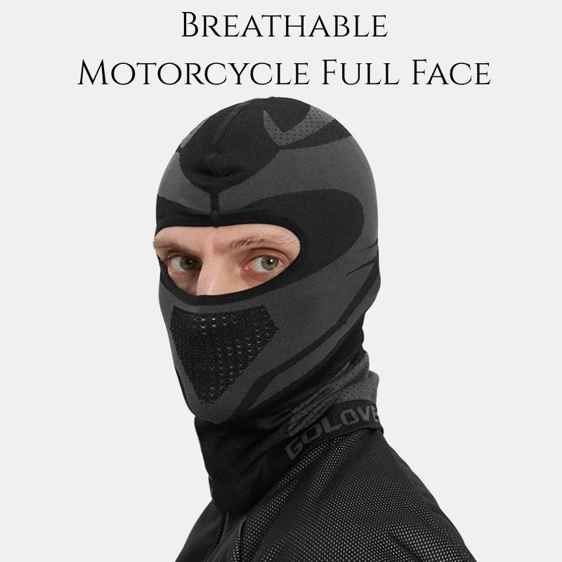 Motorrad-Gesichtsmaske, Unisex, Motocross, Radfahren, atmungsaktiv, Schweiß, Vollgesichtsmaske, winddicht, weich, Sportmaske, Kopfbedeckung