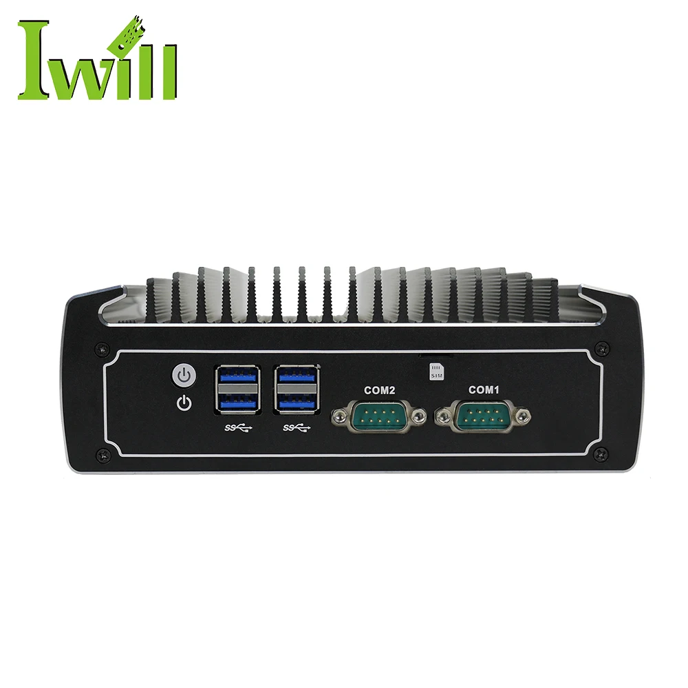 Factory Fanless Industrial Mini PC I7 10810U Six Core 4xUSB3.1 DP HD 2xCOM RS232 485 6xUSB 2xLAN DDR4 RAM for AU US CN Plugs