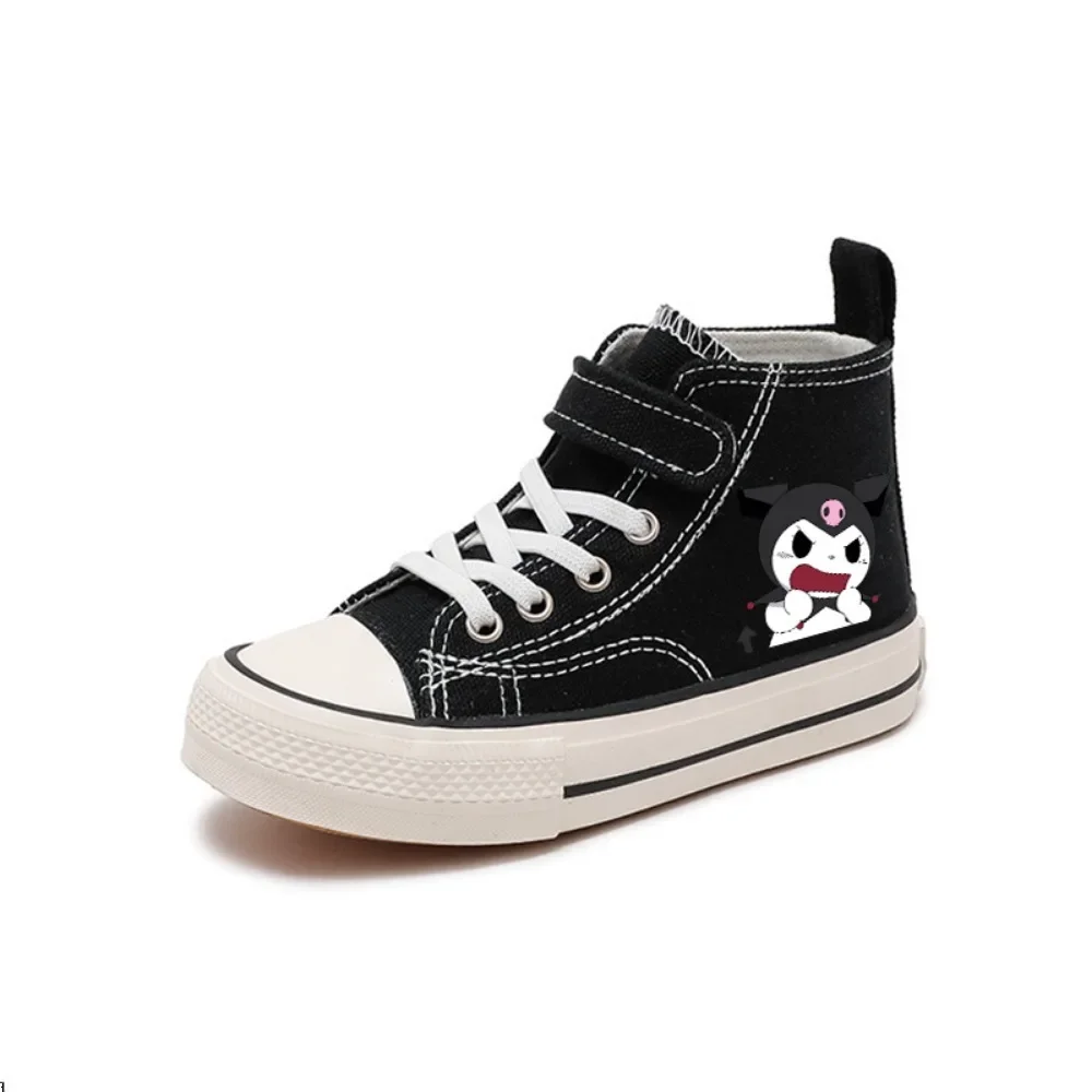 Kuromi Girl High-top Cartoon Girl Kid Fashion Canvas All Seasons Disney Casual comfort Shoes Children Print Boy Tennis Shoes