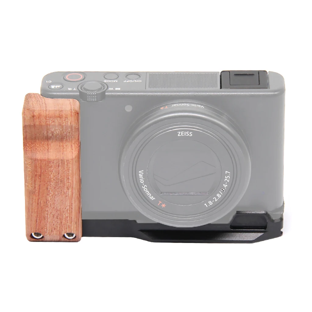 Quick Release L Plate for Sony Zv1 ZV1f ZV-1M2 L-shaped Board of Wooden Handle DSLR Extend Accessories for Arca Swiss Tripod