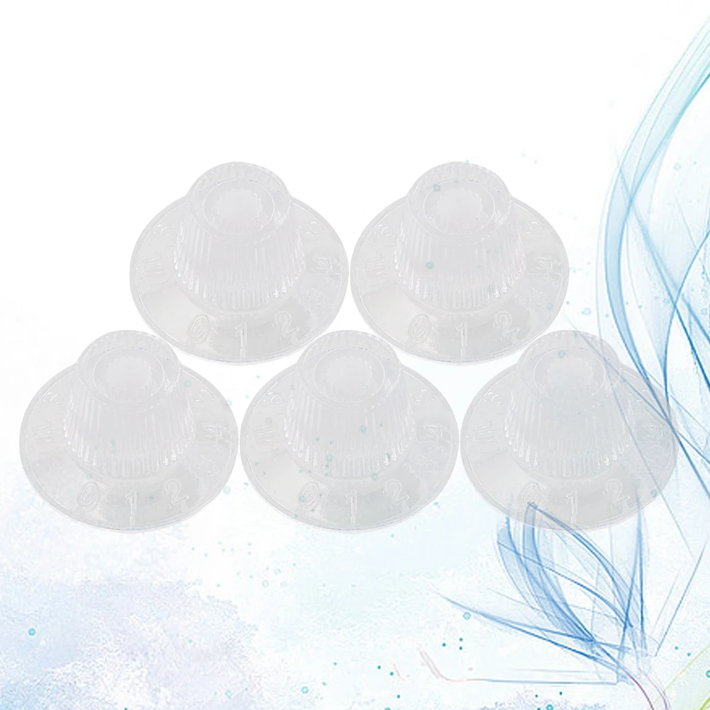 

5 PCS Transparent Knob Set Volume Electric Guitar Knobs Bass Control Potentiometer