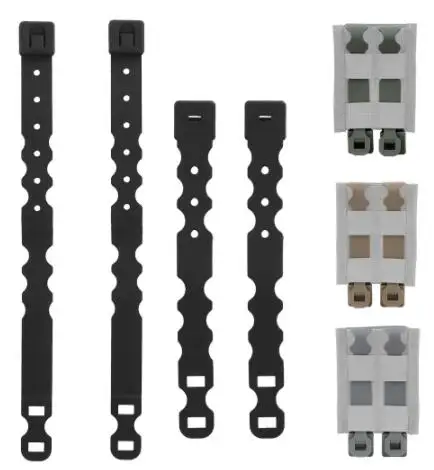 4pcs Tactical Molle System Malice Clips Strap Molle Clips Attachment for Magazine Pouch for 5.56 AR15 Single/Double Mag Pouches