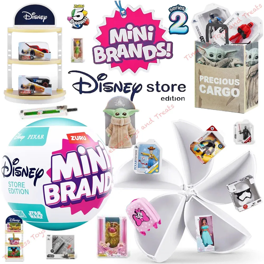 

Zuru Disney 5 Surprise Mini Brands Supermarket Series: Оригинальные миниатюрные игрушки в закрытой упаковке для детей, коллекционные игрушки