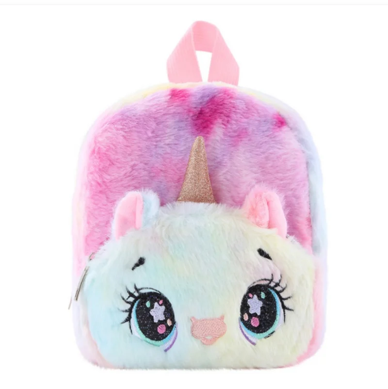 Personalized Casual Backpack Plush Backpack Cute Unicorn Girl Unicorn Bag Cartoon Plush Backpack