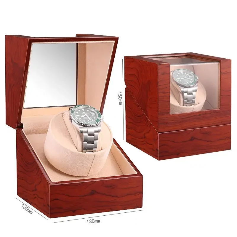 High-end Black Brown Red Piano Lacquer Watch Winder Battery Automatic Box 2 Watch Storage for Fashion PaRIlk Rolexrles Sek Watch