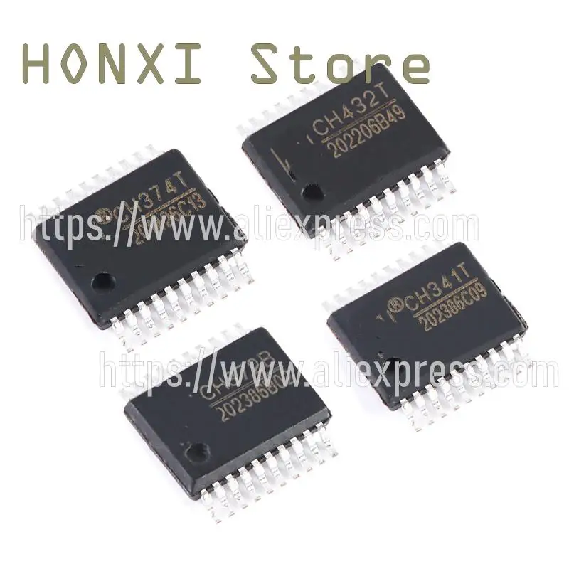 5PCS CH341T CH345T CH370T CH372B CH374T CH376T CH432T CH552T CH554T CH558T CH559T SSOP-20 The USB bus interface chip