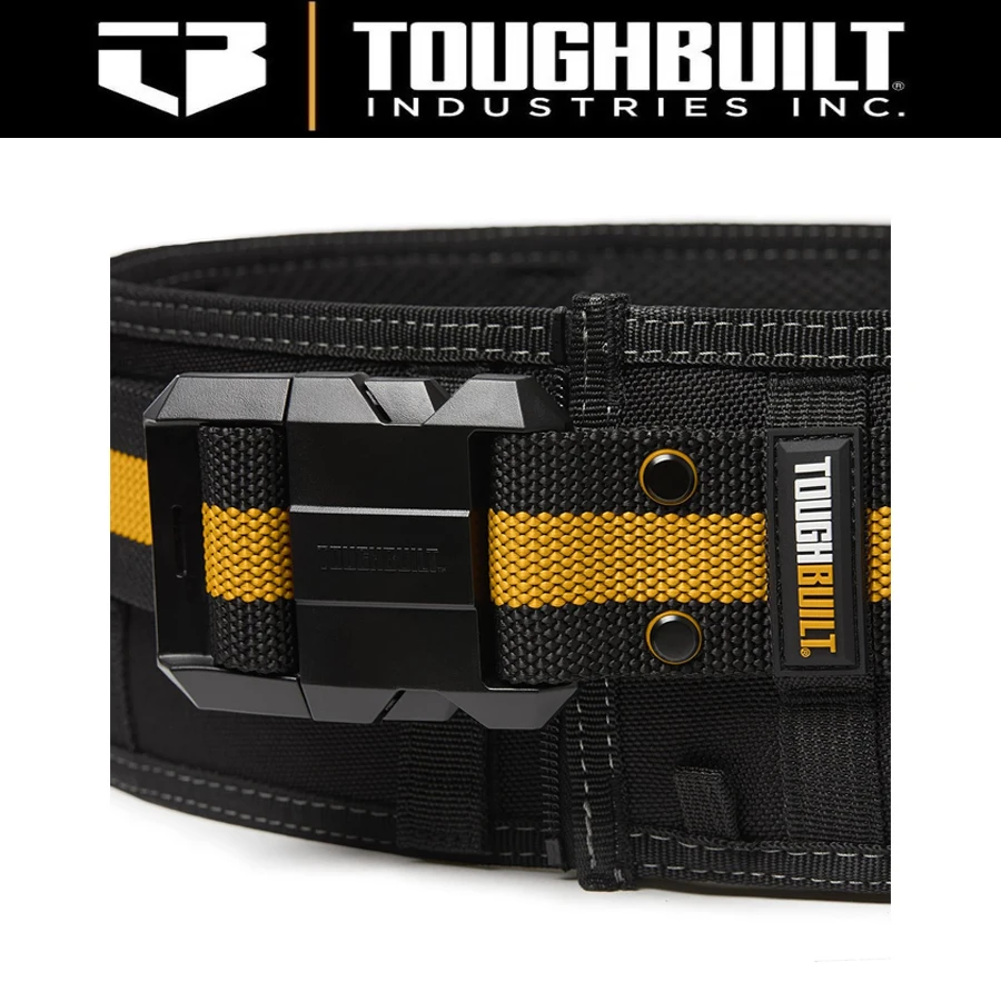 Imagem -04 - Toughbuilt Tb-ct41p Cinto Acolchoado para Profissionais Fivela de Aço Fivela Resistente Suporte Traseiro para Cintura Bolsa Clip Tech Hubs