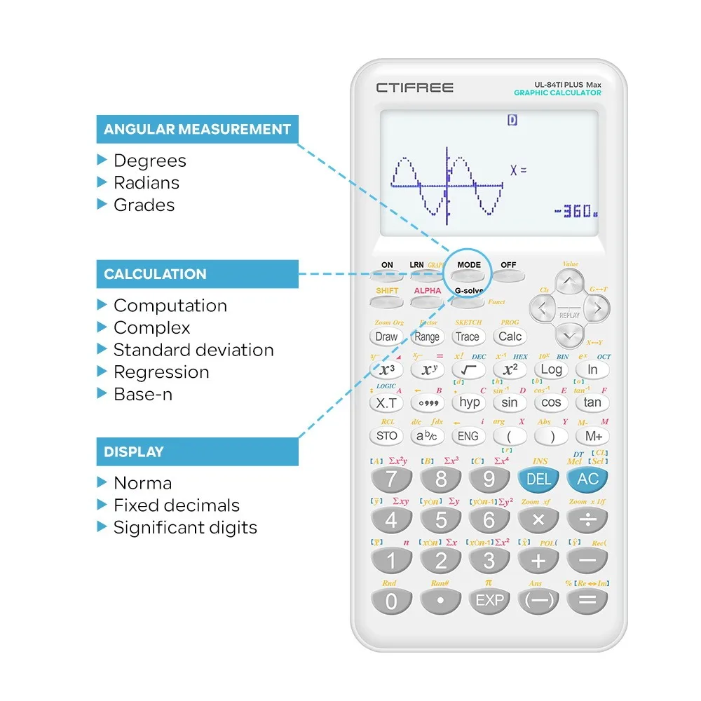 UL-84TI MAX Large Screen Graphics Computing Scientific Calculator Programming Graphics Drawing Computer