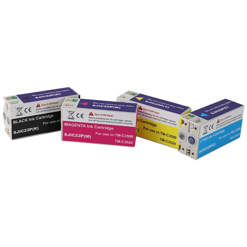 أوروبا SJIC22P خرطوشة الحبر الصباغ متوافقة مع خراطيش الحبر طابعة الملصقات Epson TM-C3500 C3500 C33S020577 SJIC22P(K)